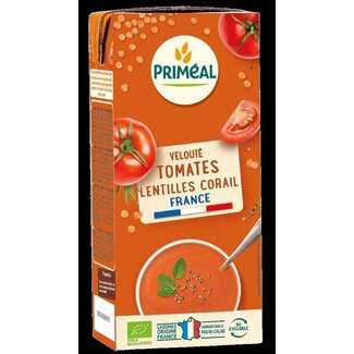 Primeal Primeal Soep tomaat rode linzen bio 330 Milliliter