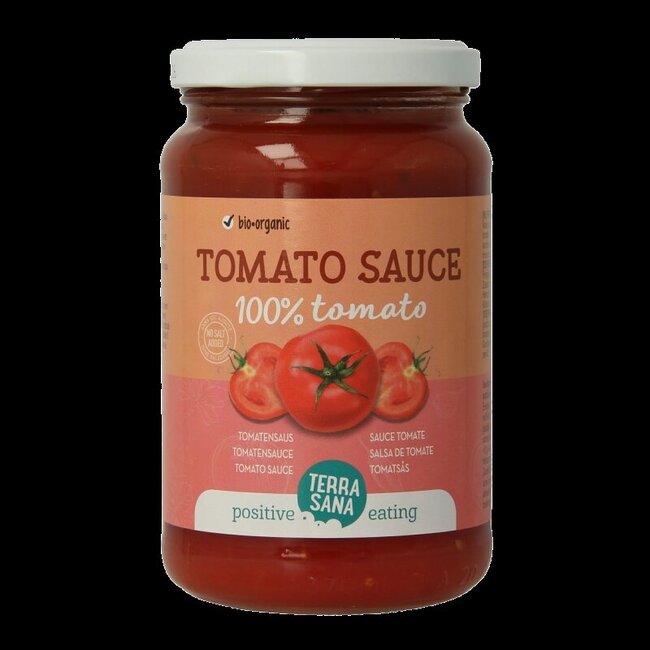 TerraSana Tomatensaus 100% tomaat bio 340 Gram