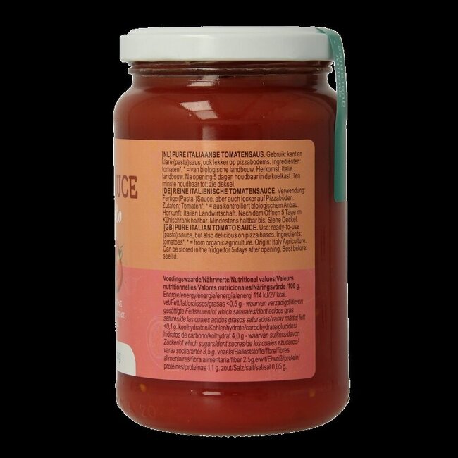 TerraSana Sauce Tomate 100% Tomate Bio 340 Grammes