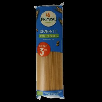 Primeal Primeal Spaghetti halfvolkoren snelkokend bio 500 Gram