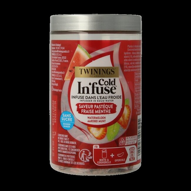 Twinings Cold Infuse Pastèque Fraise Menthe 10 Sachets