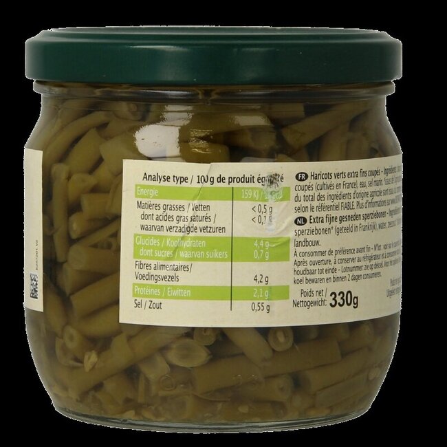 Primeal Haricots verts extra-fins bio 330 Grammes
