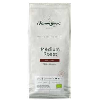Simon Levelt Cafe N38 espresso medium dark roast bio 500 Gram
