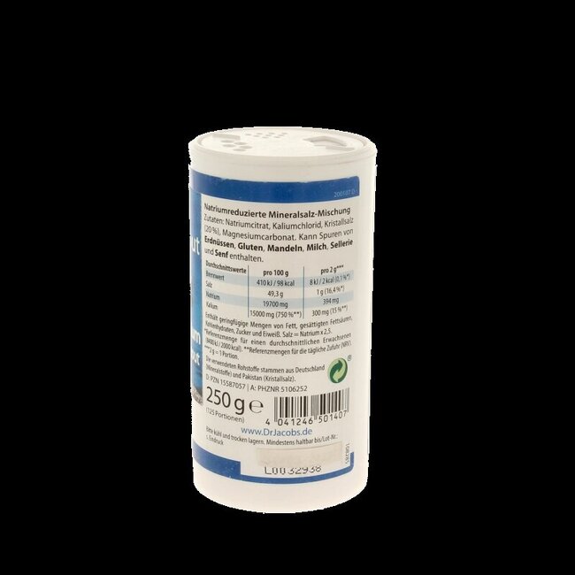 Dr. Jacob's Basisch bloeddrukzout 250 Gram