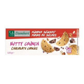 Damhert Damhert Nutty crunch chocolate cookies 120 Gram