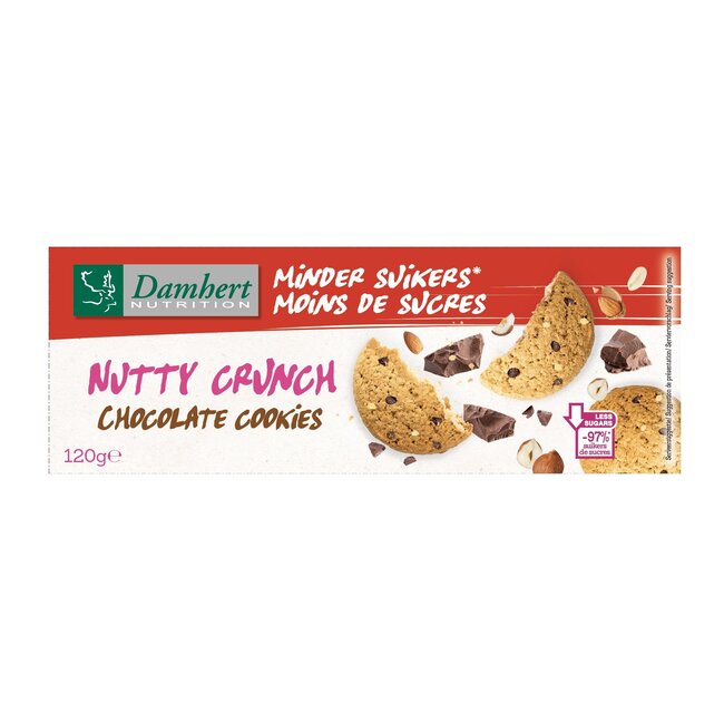 Damhert Nutty crunch chocolate cookies 120 Gram