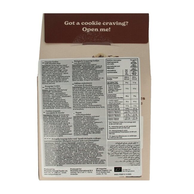 Made Good Crunchy cookies pépites de chocolat bio 200 grammes