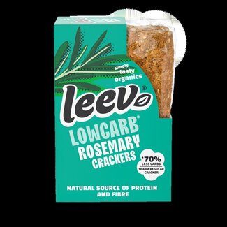 Leev Leev Bio qrackers rosemary seasalt 3 x 2 stuks 6 Stuks