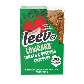 Leev Leev Bio lowcarb crackers tomaat & oregano 6 Stuks