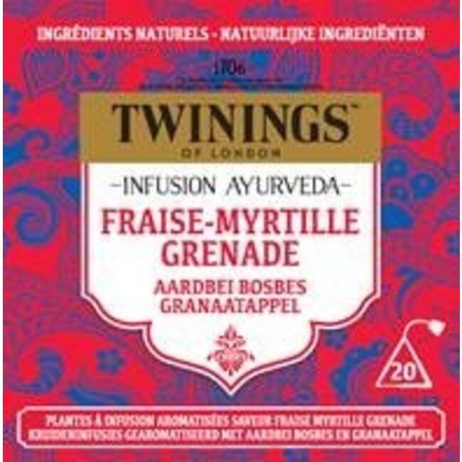 Ayurveda aardbei bosbes granaatappel 20 Zakjes