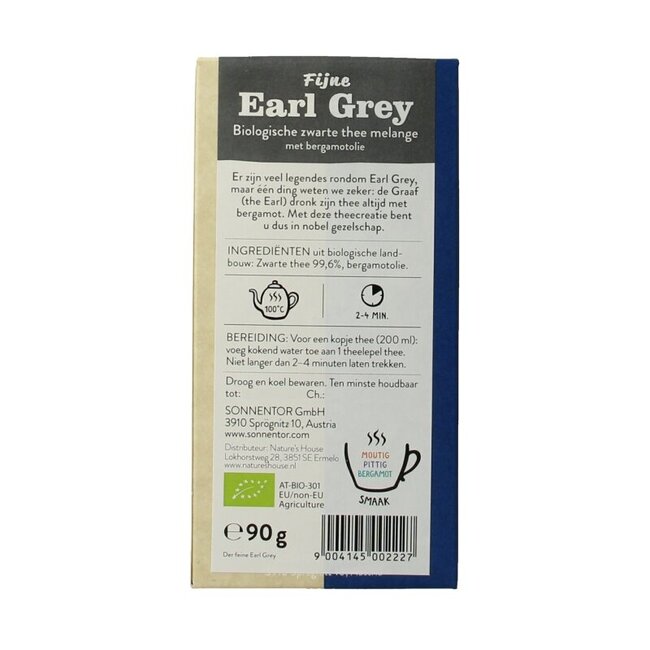 Sonnentor Thé noir Earl Grey en vrac bio 90 g