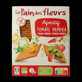 Pain Des Fleurs Pain Des Fleurs Aperitif crackers tomaat/paprika bio 150 Gram