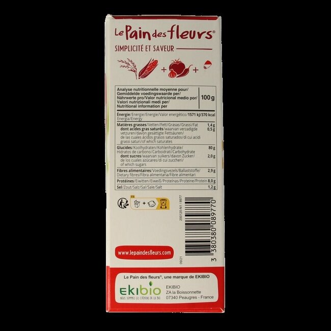Pain des Fleurs Crackers apéritif tomate/paprika bio 150 g