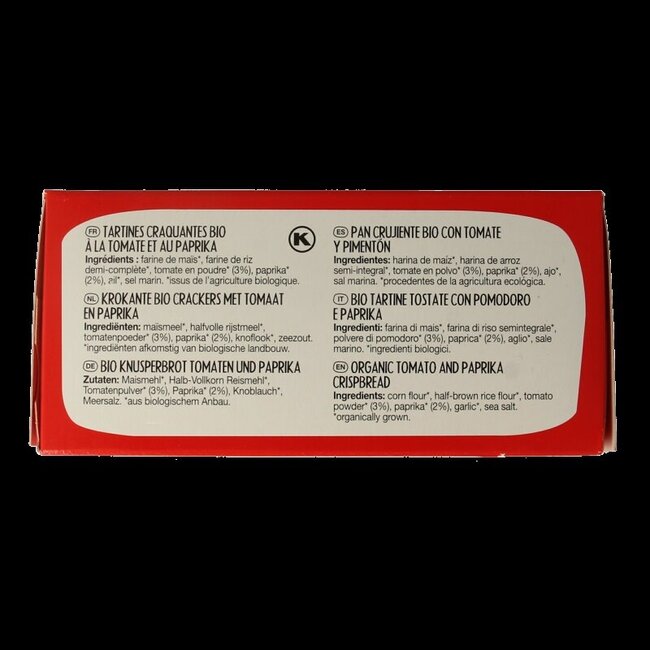 Pain Des Fleurs Aperitif crackers tomaat/paprika bio 150 Gram