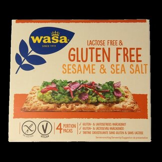 Wasa Wasa Knackebrod met sesam en zeezout glutenvrij 240 Gram