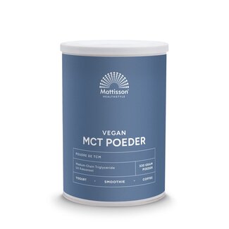 Mattisson Mattisson Vegan MCT poeder coconut pure 330 Gram