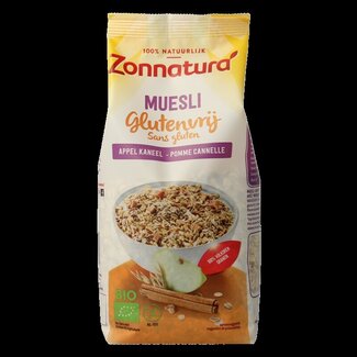 Zonnatura Zonnatura Muesli pomme cannelle sans gluten bio 375 Grammes