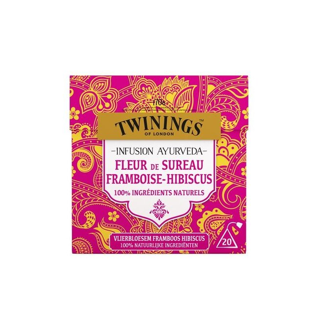 Twinings Ayurveda vlierbloesem framboos hibiscus 20 Zakjes