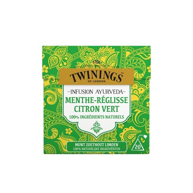Twinings Ayurveda munt zoethout limoen 20 Zakjes