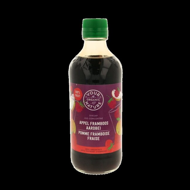 Your Organic Nature Diksap appel framboos aardbei bio 400 Milliliter