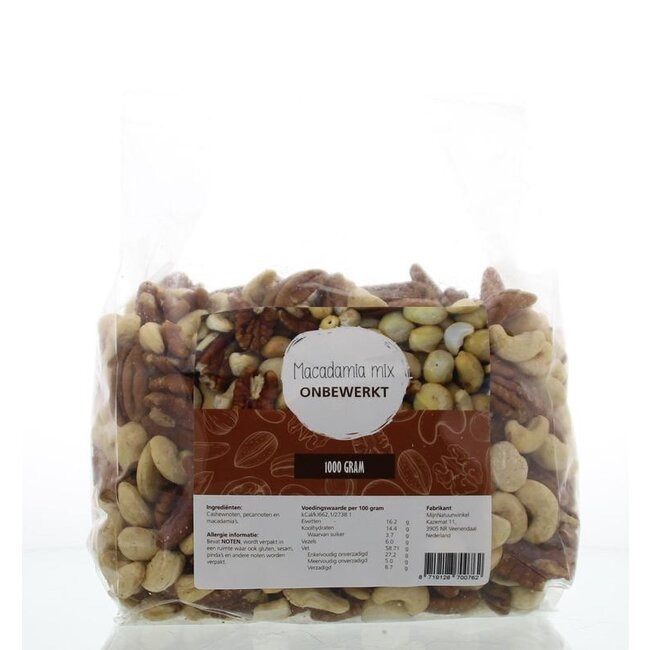 Macadamia mix onbewerkt 1 Kilogram