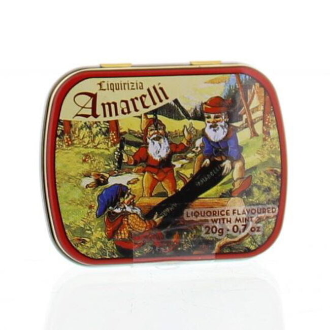 Amarelli Laurierdrop blikje munt chicchi 20 Gram