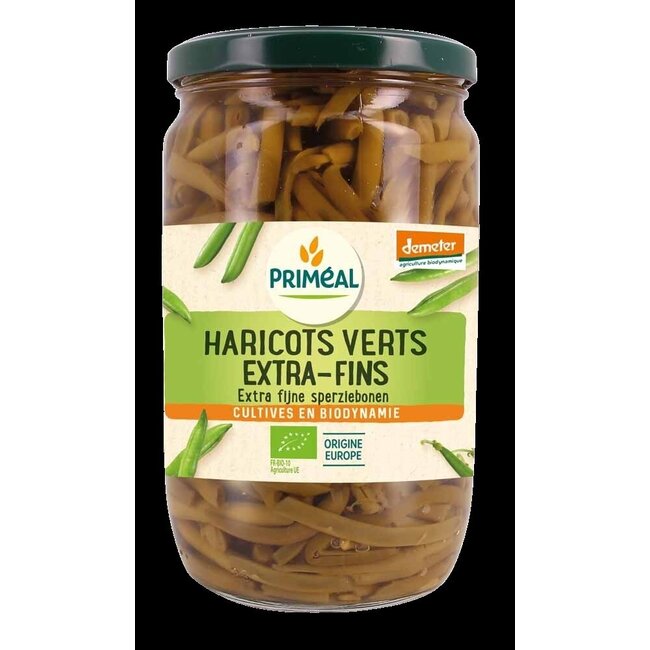 Primeal Haricots verts sperziebonen demeter bio 690 Gram