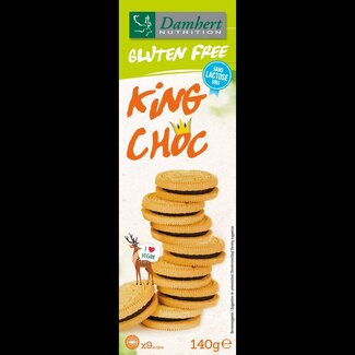 Damhert Damhert King chocolade koekjes lactose vrij 140 Gram