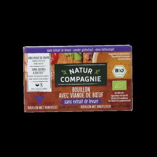 Natur Compagnie Runderbouillon gist- en suikervrij bio 8 Stuks