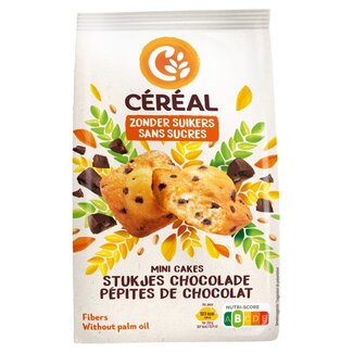 Cereal Cereal Mini cakes met stukjes chocolade zonder suikers 196 Gram