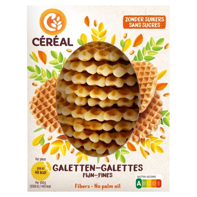 Galetten fijn zonder suikers 150 Gram