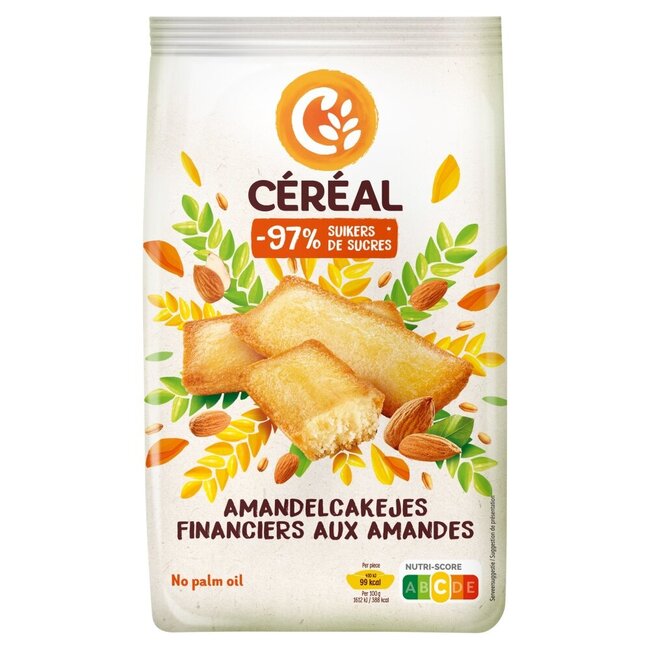 Cereal Amandelcakejes minder suikers 175 Gram