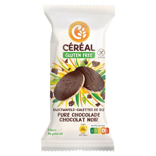 Cereal Rijstwafel met pure chocolate glutenvrij 130 Gram