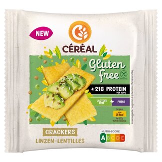 Cereal Crackers aux lentilles Céréales sans gluten et sans lactose 100 grammes