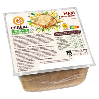 Cereal Cereal Maxi 3 zadenbrood gluten- en lactosevrij 350 Gram