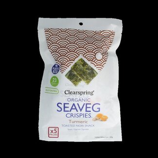 Clearspring Clearspring Seaveg - Crispies turmeric multipack bio 20 Gram