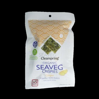 Clearspring Clearspring Seaveg - crispies ginger multipack bio 20 Gram