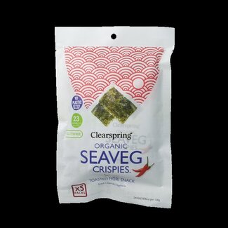 Clearspring Clearspring Seaveg - snacks d'algues croustillants au piment bio multipack 20 g