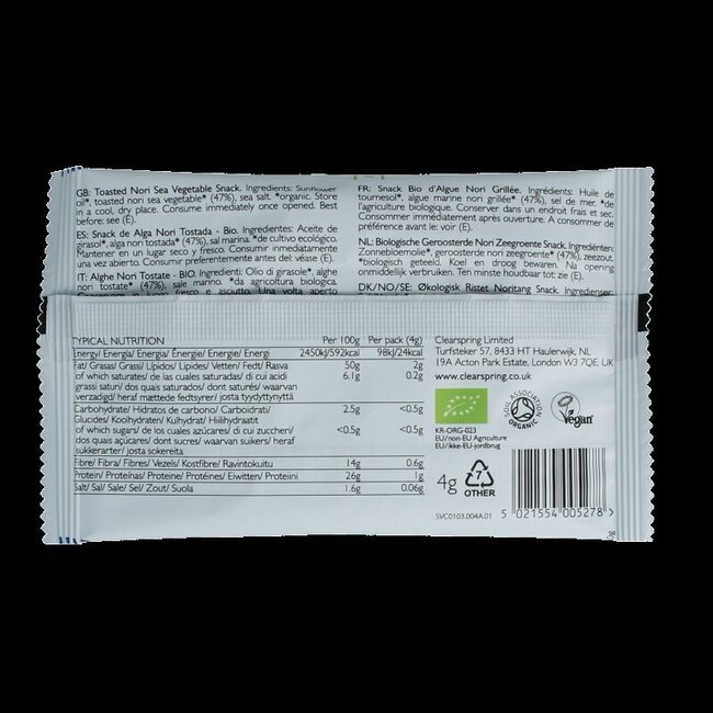 Clearspring Seaveg - crispies original bio 4 Gram