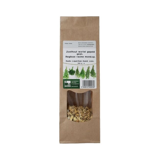 Marma Zoethoutwortel gepeld gesneden 100 Gram