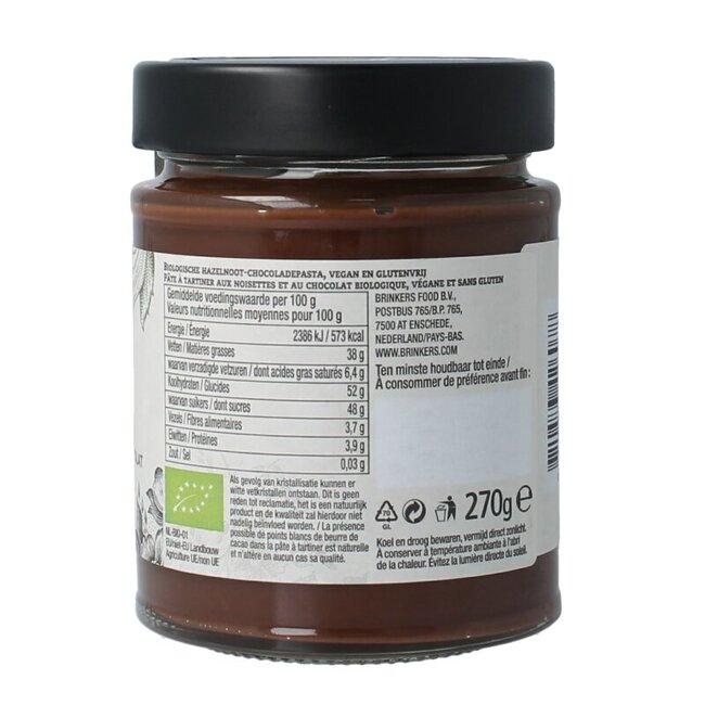 Pâte à tartiner aux noisettes bio La Vida 270 g