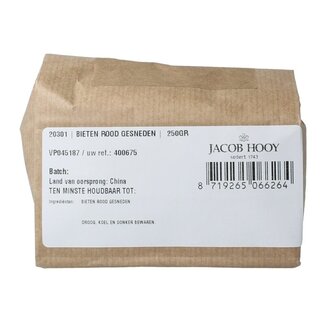 Jacob Hooy Jacob Hooy Betteraves rouges coupées 250 g