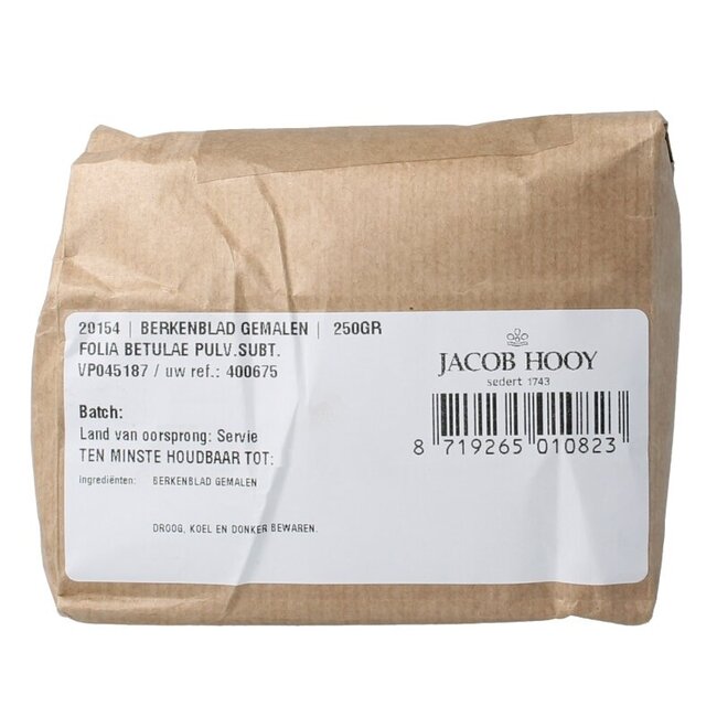 Jacob Hooy Berkenblad gemalen 250 Gram