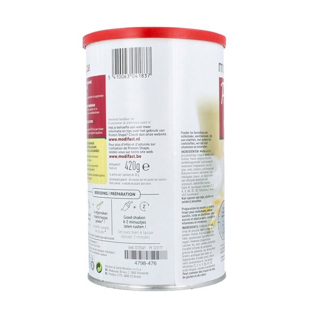 Modifast Proteine shape milkshake vanille 420 Gram