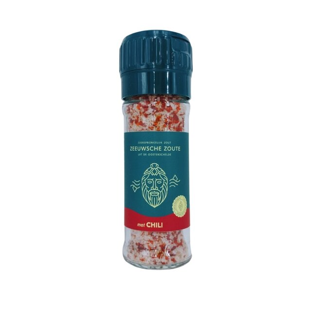 Zeeuwsche Zoute Zoutmolen zout met chili 50 Gram