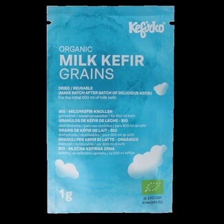 Kefirko Grains de kéfir de lait bio Kefirko Starter 1 Gramme