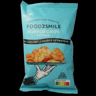 Food2Smile Food2Smile Popped chips paprika 90 Gram