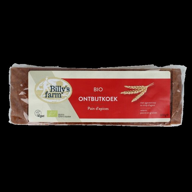 Billy's Farm Ontbijtkoek naturel bio 300 Gram