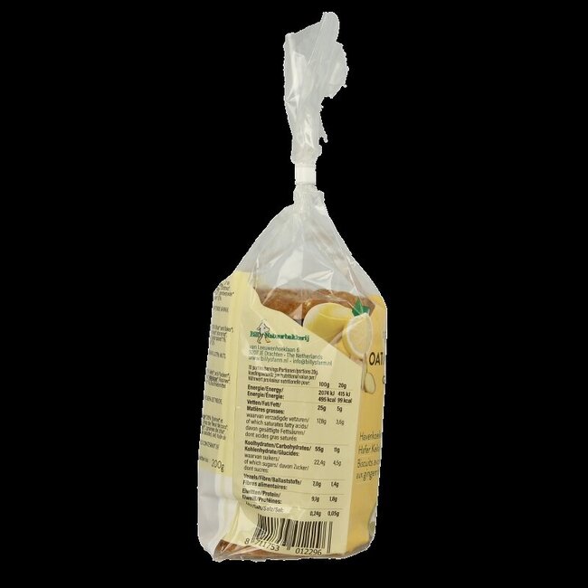 Billy's Farm Biscuits à l'avoine gingembre-citron bio 200 g