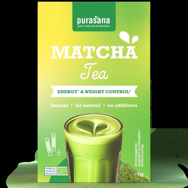 Purasana Instant matcha groene thee bio 12 Gram